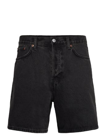Weekday Space Denim Relaxed Shorts - Black - 34