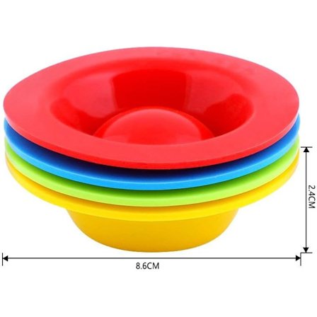 *Värikkäät silikonimunakuppien, 4 värillistä silikonimunakuppia, P*