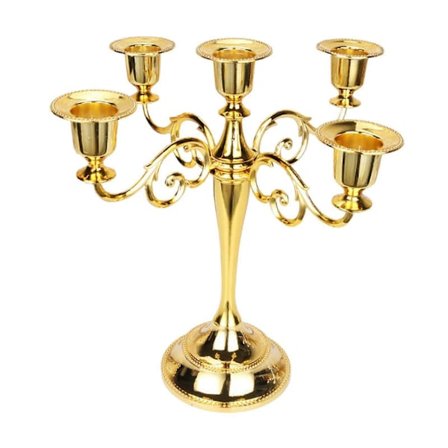 Lysestake for Søylelys Kandelaber Lysestake 5 Lys Sink Legering 5 Armer Lysestake for Borddekorasjon Eventmiddag