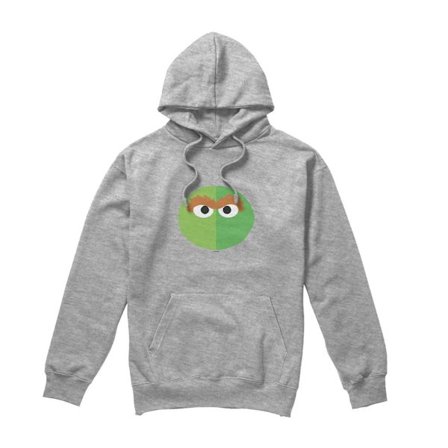 Sesame Street Unisex Vuxen Grimaserande Oscar The Grouch Heather Hoodie
