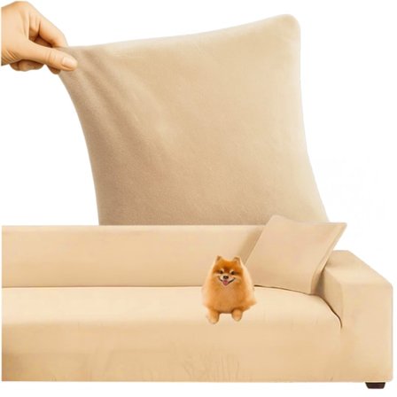 Sovesofa Betræk Velour / Betræk til Sofa - 145-185cm Beige