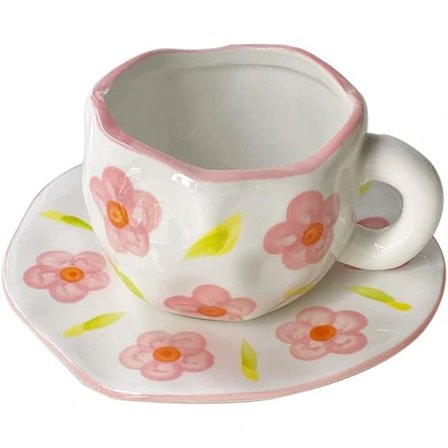 Sød Kaffekrus Te Kopper og Underkop Sæt, Sky Kaffekrus Cappuccino Latte Te Mælk Kopper Morgenmadskrus Gaver