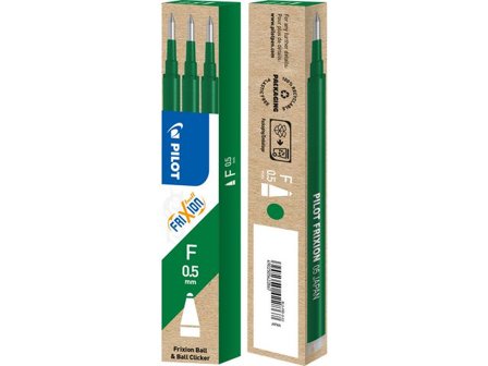 Pilot Refill Frixion 0,5mm grön 3/fp - Lyreco - Kontorsmaterial - Pennor - Pennpatroner