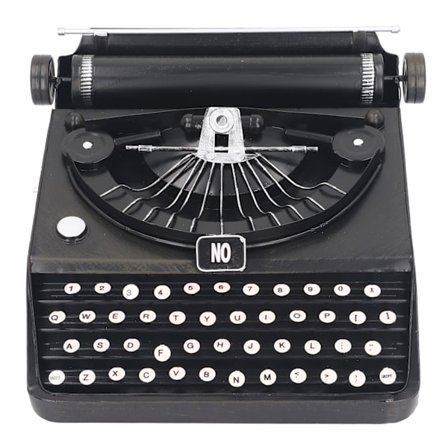 Antikk Svart Retro Vintage Bærbar Manuell Skrivemaskin Modell Hjemmeinnredning