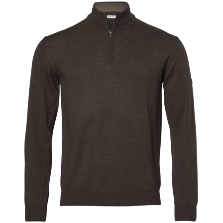 Chevalier Aston Half Zip Merino Pullover Men Dark Green