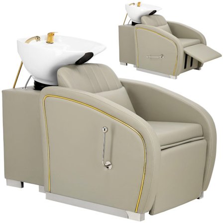 Biltvätt frisörstol frisörsalong barberarsalong Imperia keramisk skål armatur batteri duschhuvud