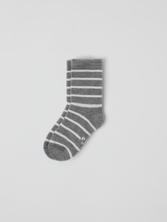 Polarn O. Pyret - Socks merino wool terry - 28|30 - Childrenswear - grey