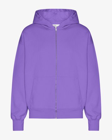 Organic Oversized Zip Hood - Ultra Violet S