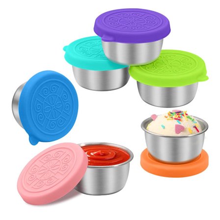 Salatdressing Beholdere Takeaway, Lækagesikre Genanvendelige Sauce Beholdere til Madkasser, Picnic, Rejser, Kontor og Madlavning