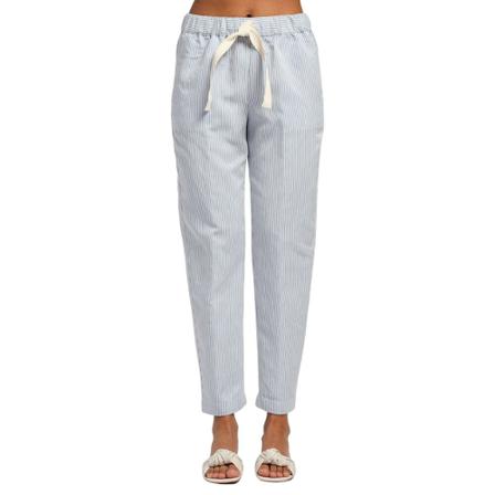 Semicouture Crop Bukser with coulisse Blå, Dame Chinos