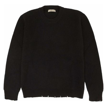 Laneus, Round-neck Knitwear Zwart, Heren, Maat:L