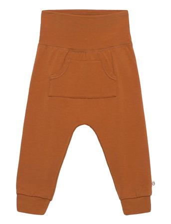 Cozy Me Pocket Pants Baby Baby Trousers Brun Müsli By Green Cotton