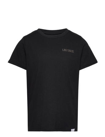 Diego T-Shirt Kids T-shirts Short-sleeved Svart Les Deux