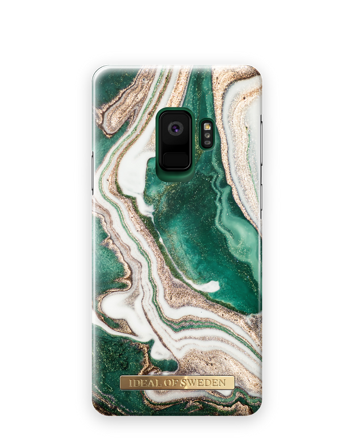 Unisex Hülle, Galaxy S9 Golden Jade Marble Handyhülle