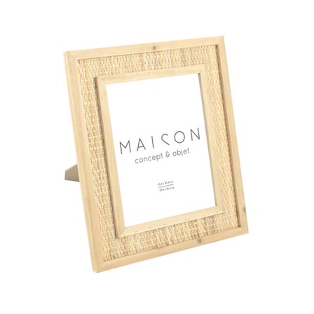 Rattan fotoramme L – 32x2x37 cm, glasfront