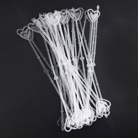 Blomster bordkortholder TRANSPARENT