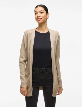 Vila Viril Open L/S Knit Cardigan - Noos - Beige - L
