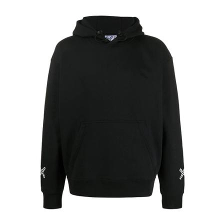 Kenzo Logo-Print Hoodie Sort, Herre