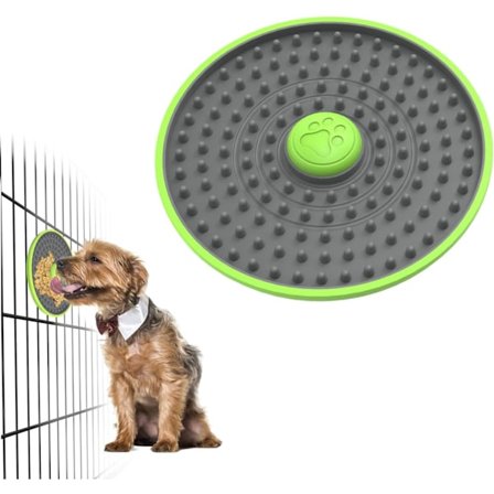 Slikkematte for hunder, hundebur treningsverktøy for sikrer til bur Peanøttsmør bur slikkeplate, hundekennel terapi trening sakte mater hund 