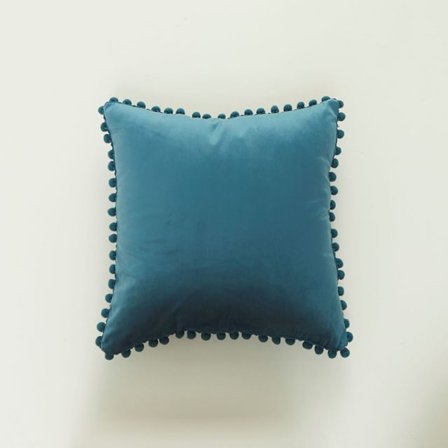 Örngott Pompoms Edges Ultra Soft Velvet Cover Soffa Soffa Svankkuddar Case