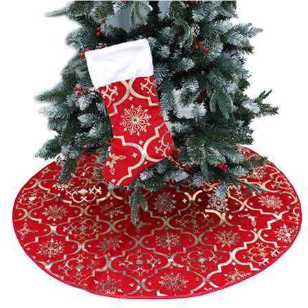 48 tum stora Xmas Tree kjolar med snöigt mönster