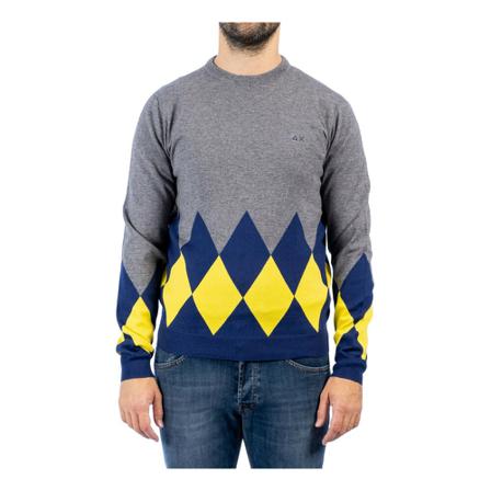 Sun68, K40107 34 GRI MED shirt Grijs, Heren, Maat:M