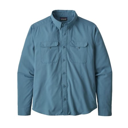 Patagonia Men's L/S Self Guided Hike Shirt Men long-sleeved shirts Blue L