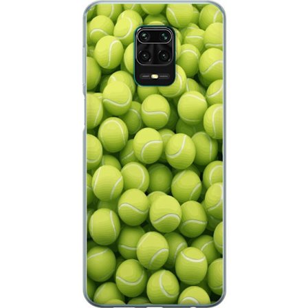 Kompatibel Mobilcover til Xiaomi Xiaomi Redmi Note 9 Pro Mønster af grønne tennisbolde i høj detalje, sporty motiv med gentagende tekstur og stærk