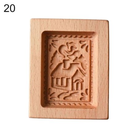 Keksimuotti Tukeva Helppo Irrotus Elintarvikelaatuinen 3D Hauskat Puiset Keksimuotit Jouluksi