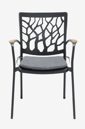 LifestyleGarden - Käsinojalliset tuolit puuaiheella PORTALS (6 kpl) - Musta - Ruokapöydän tuolit - - Homeroom