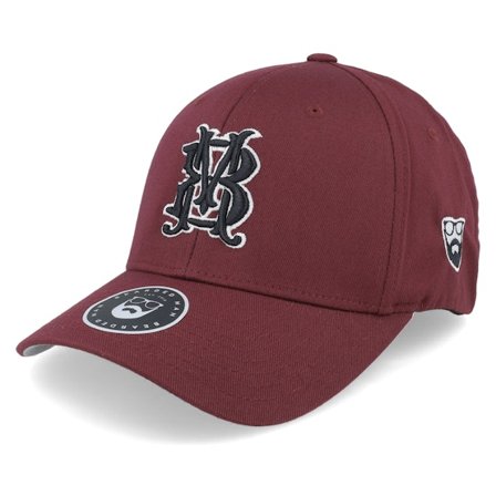 Bearded Man - Rot Flexfit Cap - Monogram Maroon Flexfit @ Hatstore