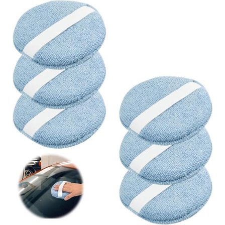 Bitar Bilpoleringssvamp, Mikrofiber Handpoleringssvamp Bilvax Applikator Pads Poleringsdyna, för Färg, Bilvax, Istället för Polermaskin