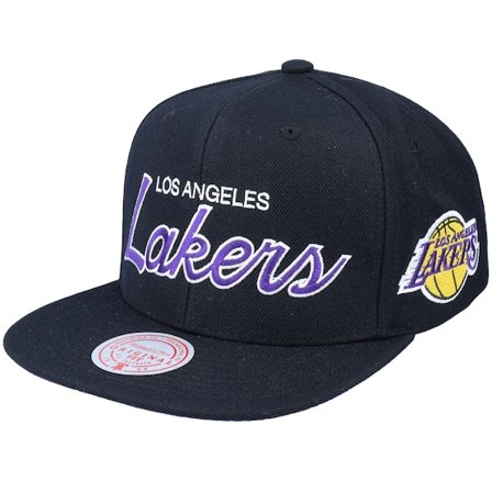 Mitchell & Ness - Los Angeles Lakers Team Script 2.0 Black Snapback Snapback Black Cap - NBA @ Hatstore