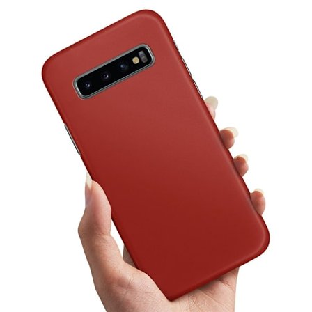 Samsung Galaxy S10 Plus - Skal/Mobilskal Mörkröd