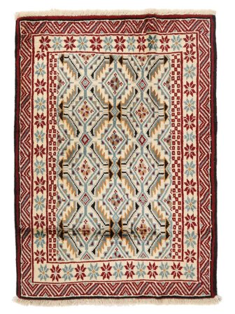 Persischer Belutsch Teppich 80X114 Dunkelrot/Beige (Wolle, Persien/Iran)