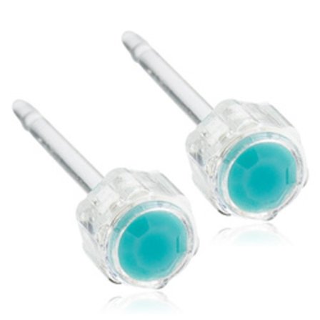 Blomdahl Örhängen MP Medical Plast 4mm TURQUOISE