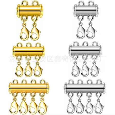 2-pack magnetiska lagerhalsbandsspännen Lås Lås Halsbandskoppling för multi glidrörsspännen