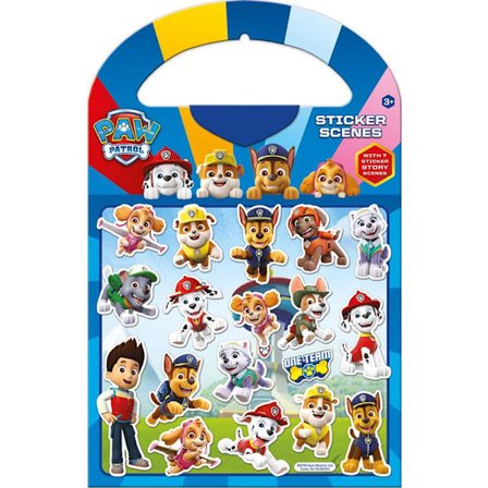 Paw patrol 50 st klistermärken och 7 st färgscener pysselpaket