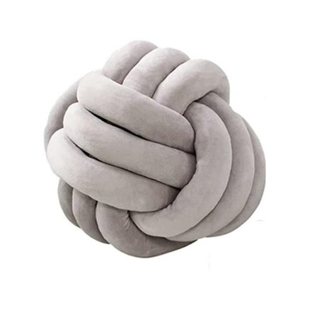 Knudebold Pude, Rundt Knyttet Plys Pude Accent Pude Til Preppy DB