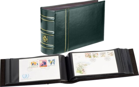 FDC-album C6 195x130 mm. til 100 postkort, breve og FDC'er - Grøn