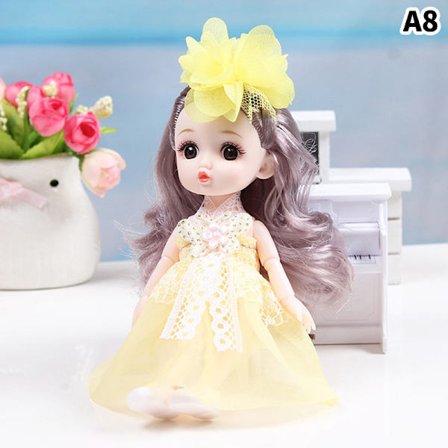 17 cm dukke med klær Sko DIY Movable s Princess Figur Gift