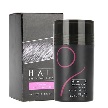 Hårbyggefiber Hårfyldighetsmiddel Håravfallsløsning Concealer Hår Fyldigere Tettere Svart