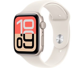 Watch SE 3 GPS 44mm Starlight Aluminium Case with Starlight Sport Band - M/L - Fyndvara - Apple Watch SE 3 – 44mm M/L