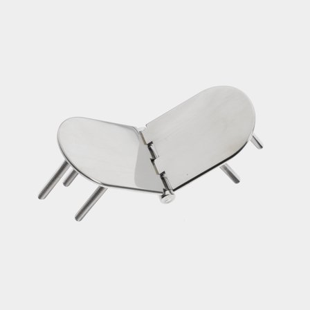 Luckgångjärn Roca, 160 x 60 mm, med omvänd öppning + fasta bultar, syrafast rostfritt stål (AISI 316)