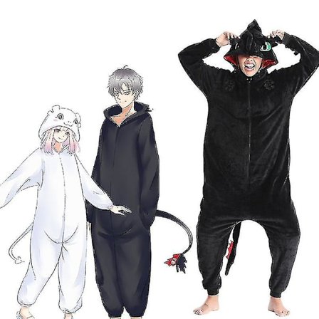 Ny Hvordan man træner din drage Onesies Flannel Pyjamas Voksen Børn Halloween Fest Cosplay Kostume Jumpsuit E46762ac