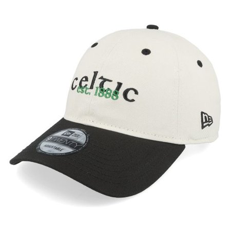 New Era - Beige unconstructed Keps - Contrast Visor 9TWENTY Celtic Ivory/black Dad Cap @ Hatstore