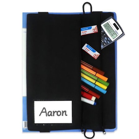 Dubbelfickpennfodral med dragkedja