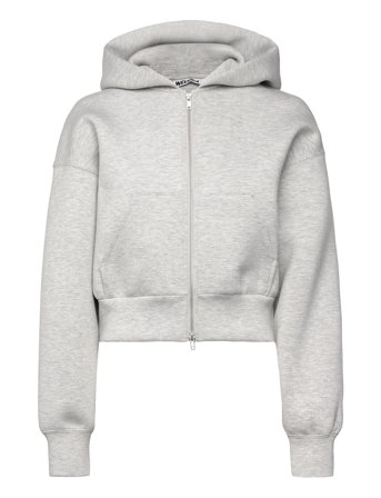 Weekday Loose Fit Scuba Zip Hoodie - Grey - L