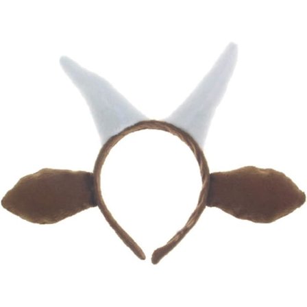 Crday Gedehorns Pandebånd Med Ører Gedeører Pandebånd Dyrehovedbeklædning Hårsløjfe Gave