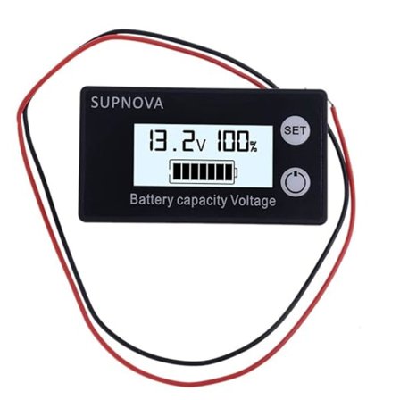Vandtæt Lithium Voltmeter, Bil Motorcykel Spændingsmåler, Batterikapacitetsindikator 12V 24V 48V 72V DC 10V-100V Blysyre Lithium LiFePO4 Ternary